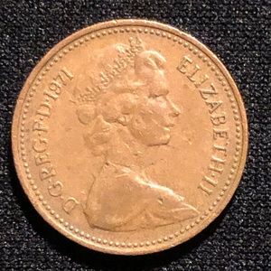 1971 Great Britain One 1 New Penny